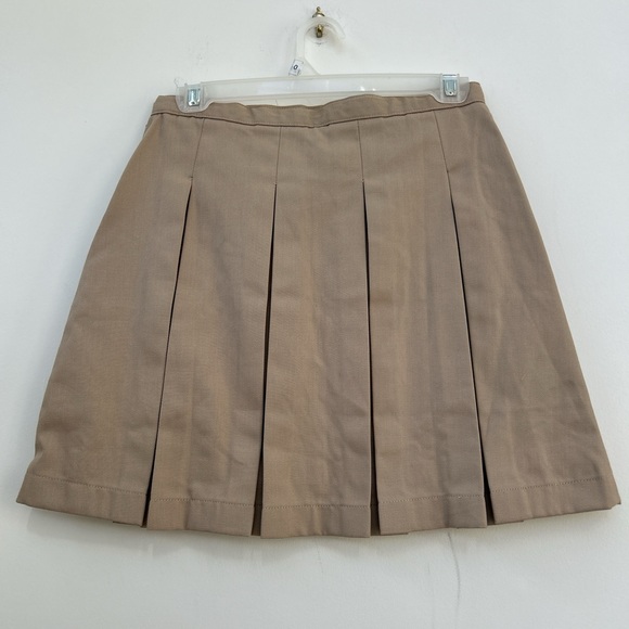 Lands end school uniform khaki  box pleat pleated  skirt #schooluniform #skirt - Picture 3 of 6